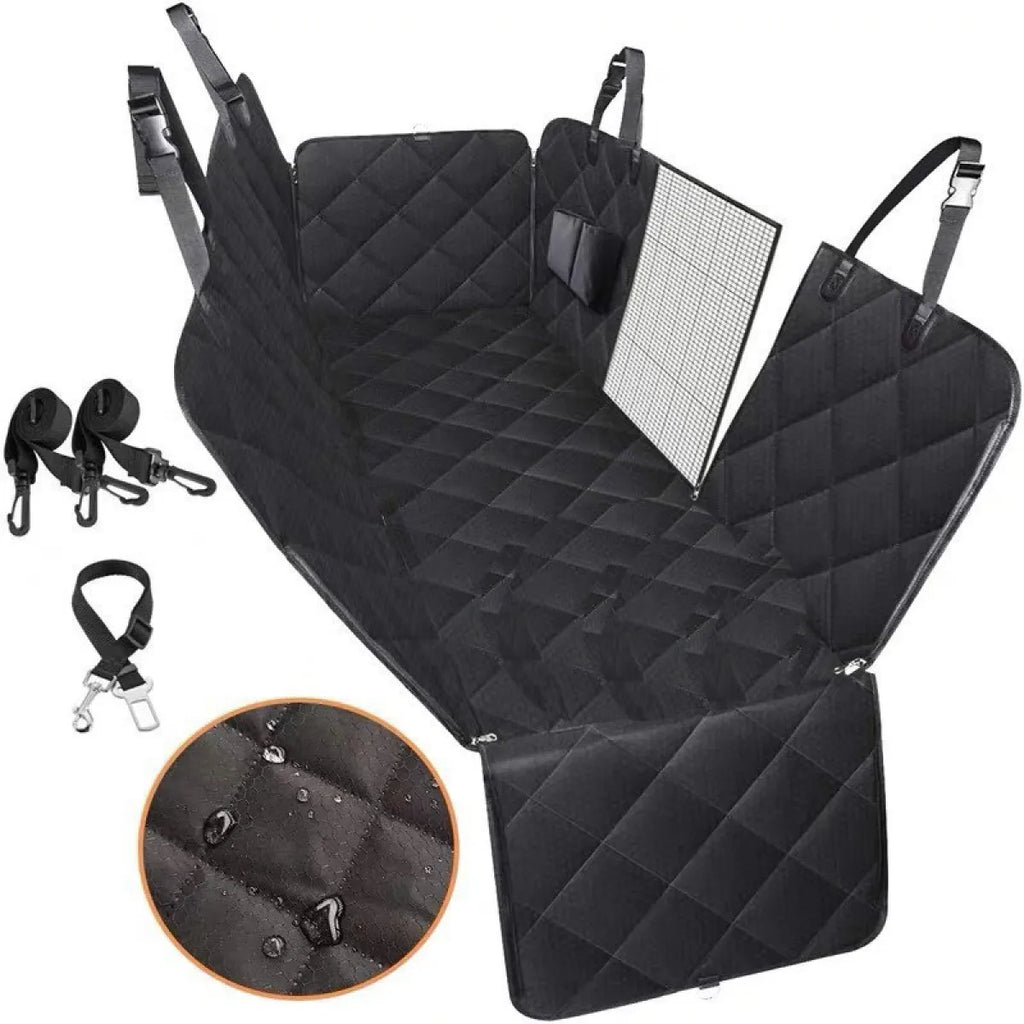 Dog Car Seat Cover - Waterproof Hammock with Mesh Window