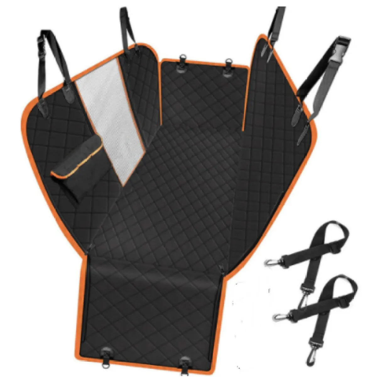 Dog Car Seat Cover - Waterproof Hammock with Mesh Window