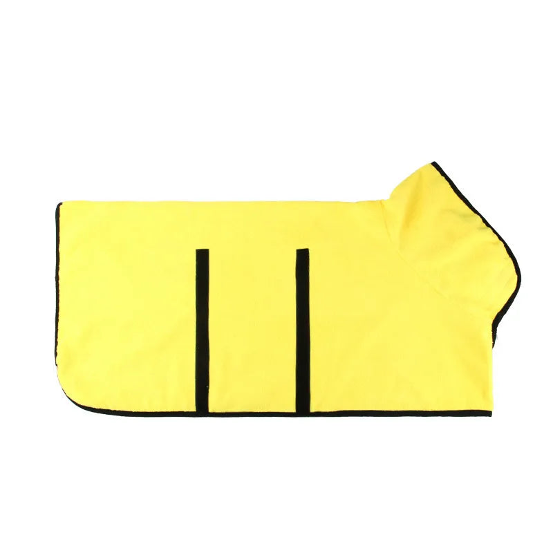 Fast-Drying Pet Bathrobe Towel - Adjustable, Multiple Sizes
