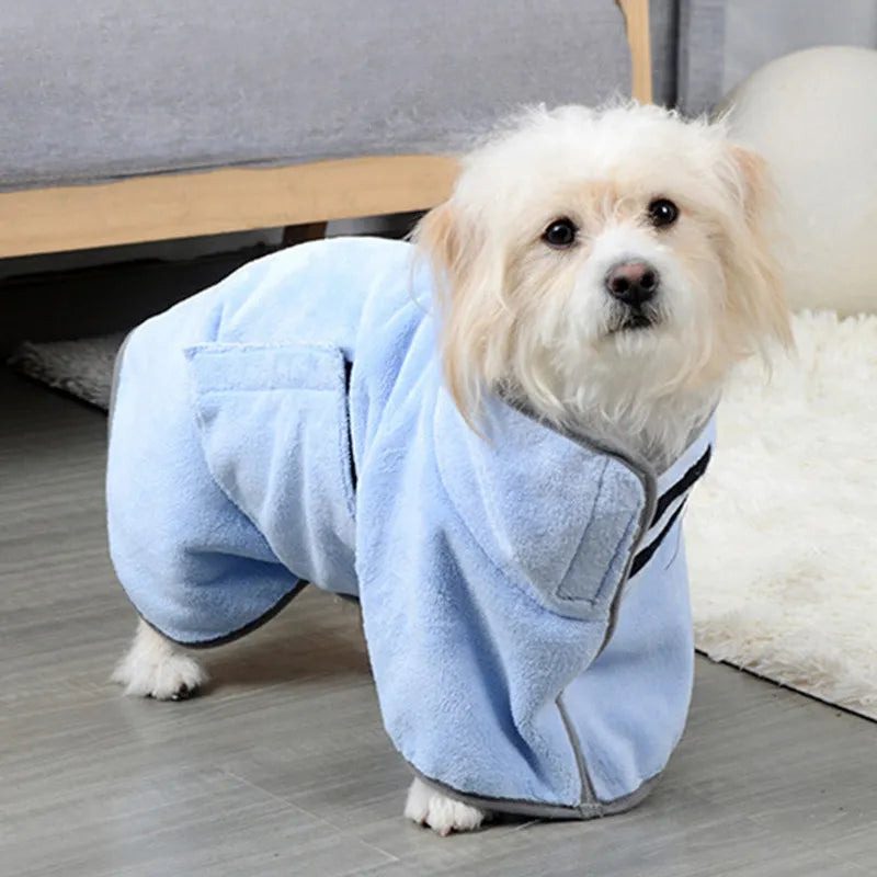 Fast-Drying Pet Bathrobe Towel - Adjustable, Multiple Sizes