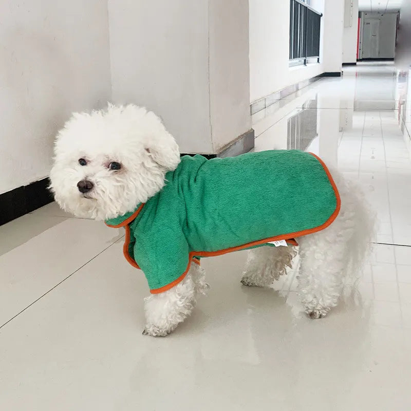 Fast-Drying Pet Bathrobe Towel - Adjustable, Multiple Sizes