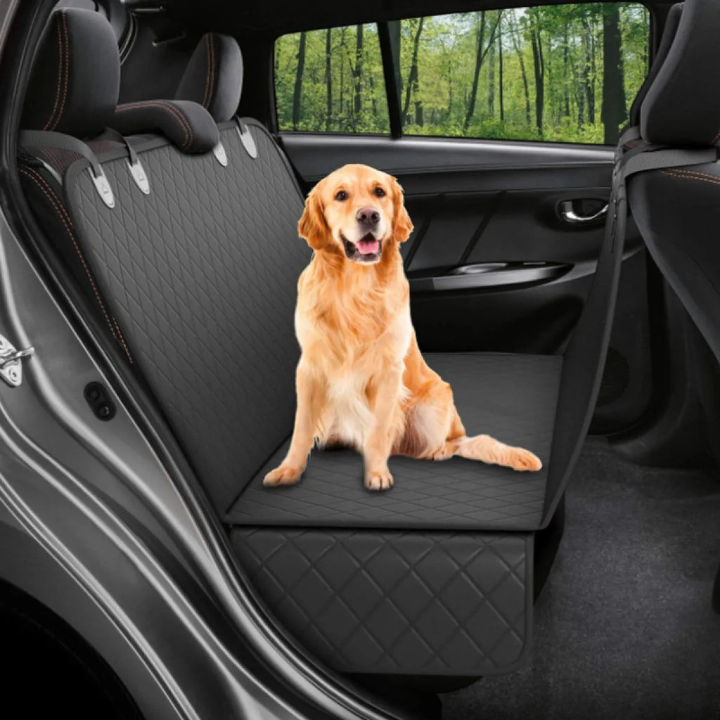 Dog Car Seat Cover - Waterproof Hammock with Mesh Window