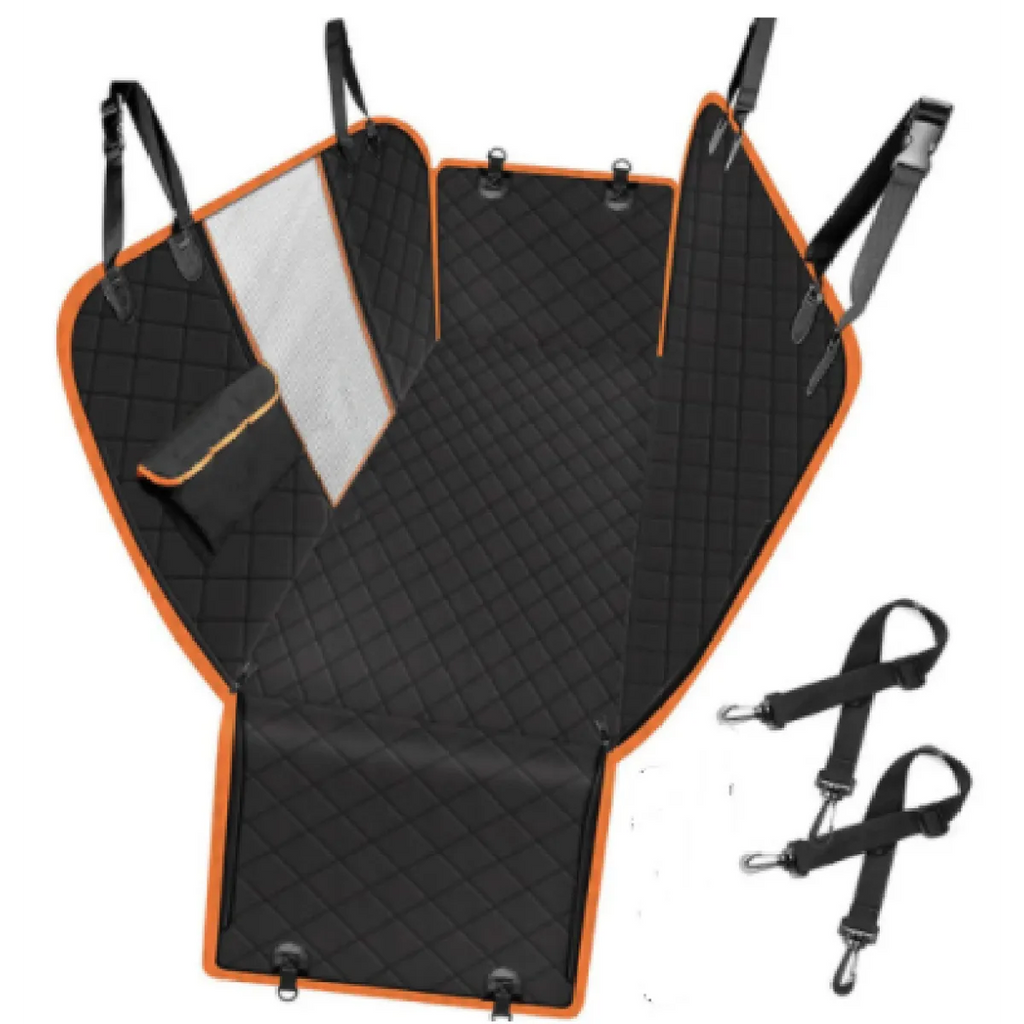 Dog Car Seat Cover - Waterproof Hammock with Mesh Window